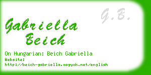 gabriella beich business card